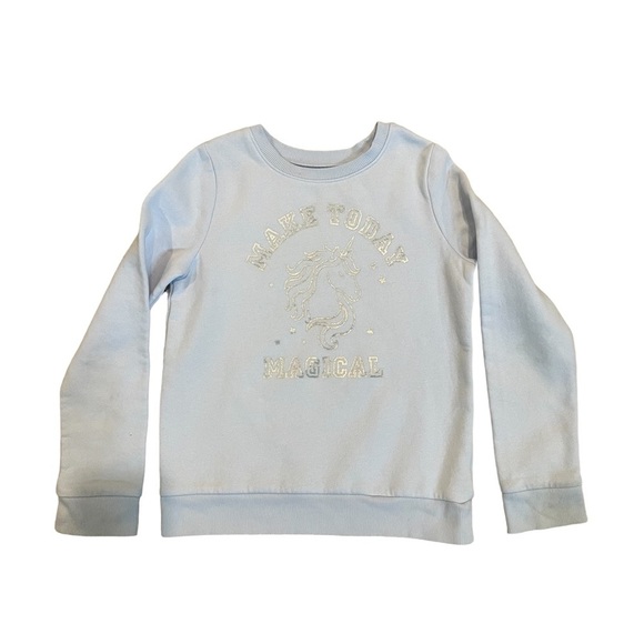 jumping beans Other - JUMPING Beans Ice Blue and Silver Magical Unicorn Fleece Sweatshirt Size 7